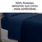 Jogo Lençol De Cama Solteiro 3 Peças Marinho