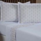 Jogo Lençol Fann King Estampa 4pç 100% Poliéster - Branco