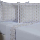 Jogo Lençol Fann King Estampa 4pç 100% Poliéster - Branco