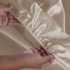 Jogo Lençol King Cetim Charmous 4pç 100% Poliéster - Bege