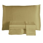 Jogo Lençol King Cetim Charmous 4pç 100% Poliéster - Dourado