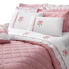 Jogo Lençol Lavina Queen Bordado 4pç 80% Algodão 20% Poliéste