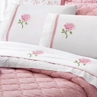 Jogo Lençol Lavina Queen Bordado 4pç 80% Algodão 20% Poliéste