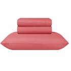 Jogo Lençol Microfibra Cama Queen Paco Milano Coral