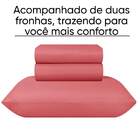 Jogo Lençol Microfibra Cama Queen Paco Milano Coral
