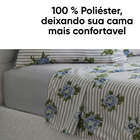 Jogo Lençol Microfibra Duplo Estampado Cama Solteiro Greta-fl