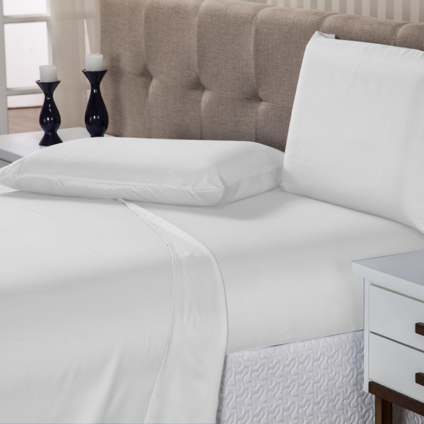 Jogo Lençol Percal 200 Fio 100% Algodao Queen 03 Peças Pai