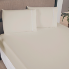 Jogo Lençol Queen 3 Pçs Micropercal 300 Fios Elástico Cáqui