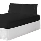 Jogo Lençol Queen 3 Pçs Percal 200 Fios Com Elástico Preto