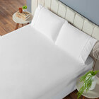 Jogo Lençol Queen 3 Pçs Percal 200 Fios Elástico Branco