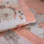 Jogo Lençol Queen 4 Pçs Ponto Palito Percal 180 Fios Salmão