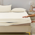 Jogo Lençol Queen 4 Peças Algodão Egípcio 600 Fios Bege