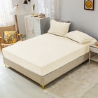 Jogo Lençol Queen 4 Peças Algodão Egípcio 600 Fios Bege