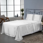 Jogo Lençol Queen Cetim Charmous 4pç 100% Poliéster - Branco