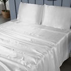 Jogo Lençol Queen Cetim Charmous 4pç 100% Poliéster - Branco