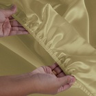 Jogo Lençol Queen Cetim Charmous 4pç 100% Poliéster - Dourado