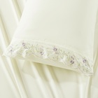 Jogo Lençol Queen Floral Bordado 4pç 100% Poliéster - Lav