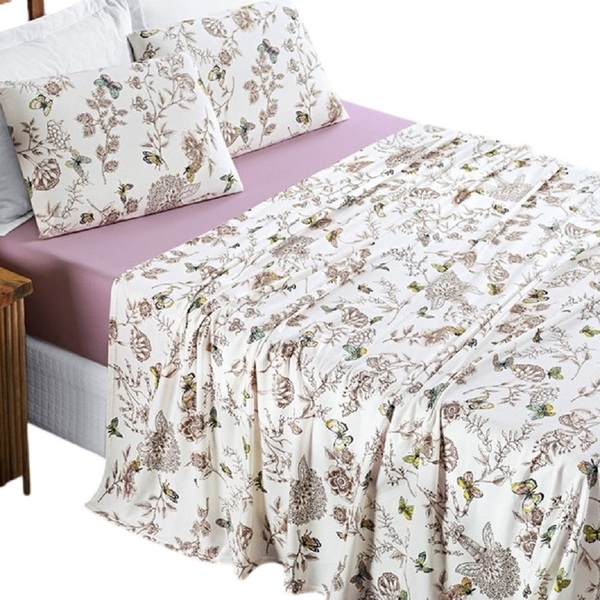 Jogo Lençol Queen Malha Milly 4pç 100% Algodão - Butter