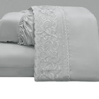 Jogo Lençol Queen Nuance Bordado Inglês 4pç 100% Poliéster -