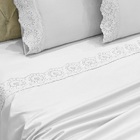 Jogo Lençol Queen Passione Bordado Inglês 4pç 100% Poliéster