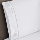 Jogo Lençol Queen Realeza Percal 180 Fios 4 Pçs Branco