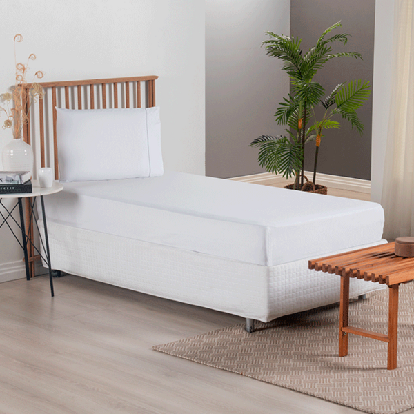 Jogo Lençol Solteiro 2 Peças Micropercal 300 Fios Elástico