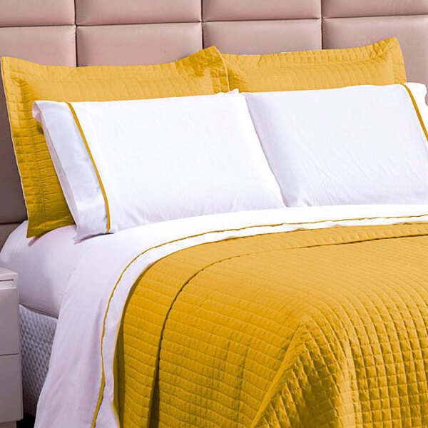 Jogo Lençol Solteiro Branco Liso Com Viés 3 Peças 100% Algodão