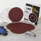 Jogo de Lixa para Máquina Roto Orbital Parede/Massa Grão 180 225mm 10 unidades WBR