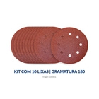 Jogo Lixa para Lixadeiras G180 MLP800H/MLP710Led 180mm 10 unidades Menegotti