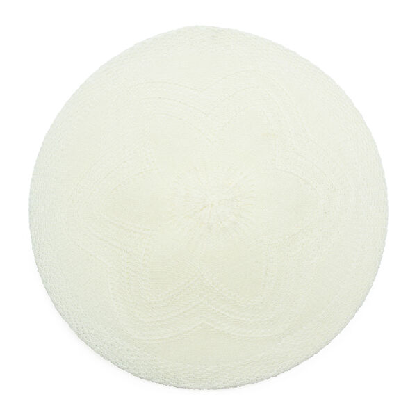 Jogo Lugar Americano Crochê Flor Off White 06 Peças - Ja19052