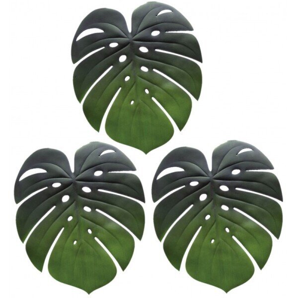 Jogo Lugar Americano Folha Costela De Adão Pvc 3 Unidades