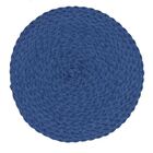 Jogo Lugar Americano Redondo Azul 38 Cm Decoração Mesa Posta