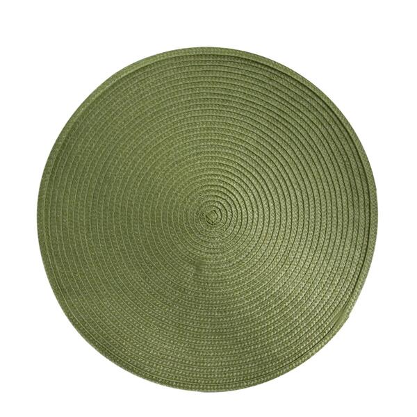 Jogo Lugar Americano Redondo Verde Escuro 06 Peças - Ja20164