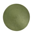 Jogo Lugar Americano Redondo Verde Escuro 06 Peças - Ja20164