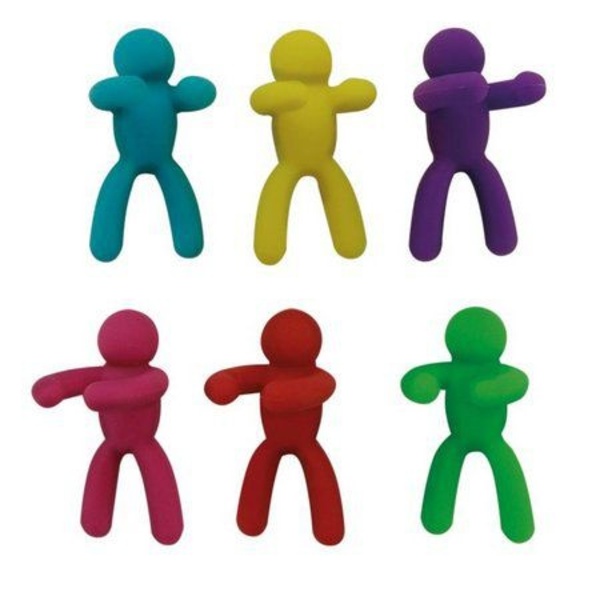 Jogo Marcador Para Taças Bonecos Fun Color Silicone 6 Unidade