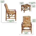 Jogo Mesa 4 Cadeiras De Bambu Cancun G07 Para Area Edicula Ja