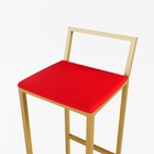 Jogo Mesa Alta Bistrô Quadrada Preta 4 Banquetas Estofado Con