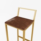 Jogo Mesa Alta Bistrô Redonda Pinus 2 Banquetas Confort Estof