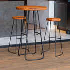 Jogo Mesa Bistrô 2 Banquetas Alta Com Encosto Bar Cozinha Bal