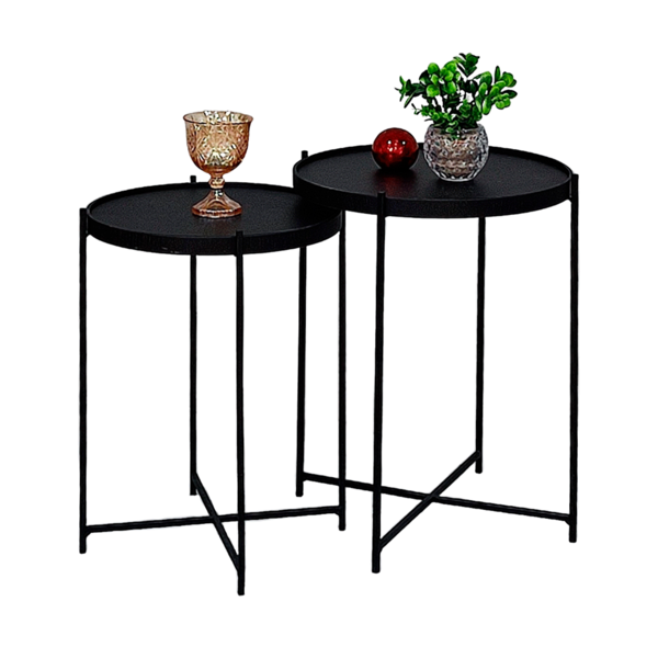 Jogo Mesa Canto Apoio Lateral Ambiente Recepção Sala Estar Co