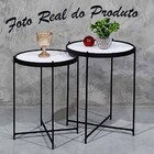 Jogo Mesa Canto Apoio Lateral Ambiente Recepção Sala Estar Co