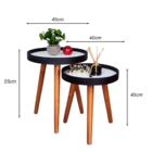 Jogo Mesa Canto Lateral Apoio Ambiente Casa Recepção Conjunto