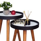 Jogo Mesa Canto Lateral Apoio Ambiente Casa Recepção Conjunto