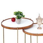 Jogo Mesa Centro Conjunto Apoio Redonda Pequena Rustico Ambie