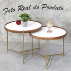 Jogo Mesa Centro Conjunto Apoio Redonda Pequena Rustico Ambie