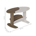 Jogo Mesa Centro E Rack Duala Pinho Off White