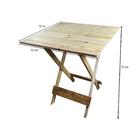 Jogo Mesa Conjunto 4 Cadeiras Madeira 70 Por 70 Dobráveis Sem