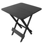 Jogo Mesa Conjunto 70 Por 70 Madeira 2 Cadeiras Dobráveis Pre