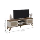 Jogo Mesa De Apoio E Rack Devonport Pinho Off White