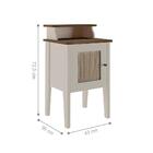 Jogo Mesa De Apoio E Rack Devonport Pinho Off White